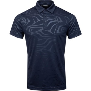 Polo à manches courtes bleu clair pour homme, imprimé géométrique, séchage rapide, tricoté, style décontracté, coupe classique, 100% polyester - Product Image 4
