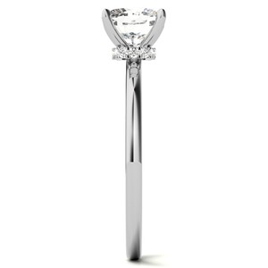 VVS1 Moissanite Hidden Halo Engagement <b>Ring</b> 1.25 CT Cushion Cut 10K Solid White Gold Wedding <b>Statement</b> <b>Ring</b> For Her - Product Image 5