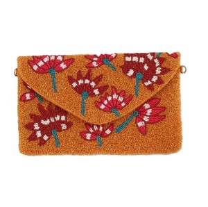 Cartera de mano de moda hecha a mano con cuentas de semillas de algodón, diseño de bordado elegante, bolso de mano de bordado premium para boda - Product Image 5