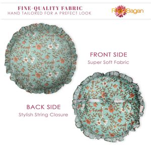 Premium Quality Handmade Floral Design Round <b>Pillow</b> Covers for Home <b>Sofa</b> Lounge Hotel Decorative Interior Furnishing - Product Image 2