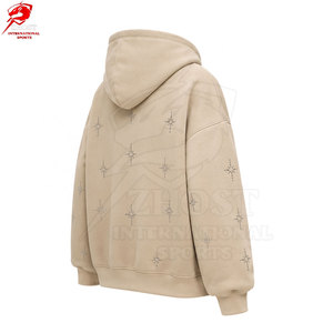 Sudaderas de lujo informales para hombre, extragrandes, con pedrería, diseño de cristales brillantes, marca privada y colores personalizados - Product Image 5