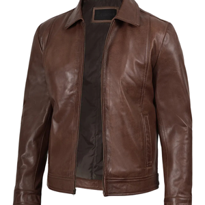 Chaqueta de Cuero para Hombre al por Mayor, Chaqueta Bomber de Cuero Genuino con Cierre de Cremallera, Ropa de Invierno, Envío Rápido, Tacto Suave, Estilo Unisex - Product Image 4