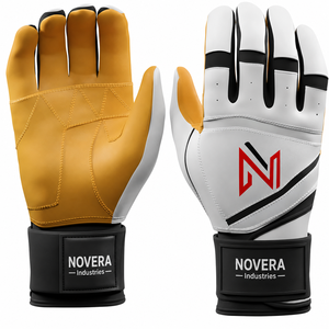 Wholesale Bulk Supplier Low MOQ <b>Baseball</b> Batting <b>Gloves</b> Adults Durable Leather Short Cuff Anti-Slip Softball <b>Gloves</b> Customized - Product Image 5