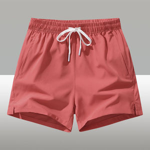 Pantalones Cortos Casuales Clásicos para Hombre, Tejido de Mezcla de Algodón, Cordón Ajustable, Dobladillo Dividido, Uso Diario, Color Sólido, Ropa de Verano - Product Image 3