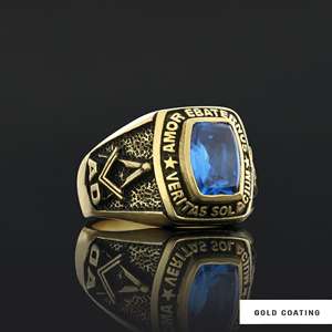 แหวนเมสัน BOJ รุ่น 006 แบบกำหนดเองได้ สำหรับทั้งชายและหญิง แหวนตราประทับฟรีเมสันส่วนบุคคล แหวนตราประทับมาสเตอร์เมสันเท็กซัส สไตล์ฮิปฮอป สีเงิน ราคาประหยัด - Product Image 6