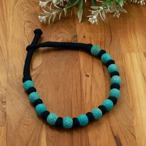 Collier en perles turquoise, cordon noir, collier bohème, bijoux faits à la main, style sud-ouest, cadeau - Product Image 3