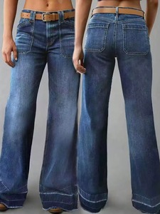 Hot New Women's Straight Loose Joker <b>Jeans</b> Breathable Women's <b>Jeans</b> Waist Logo <b>Jeans</b> Straight Style Women's Pants - Product Image 6
