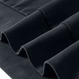 Camisetas casuales de felpa francesa de corte holgado al por mayor, camiseta de algodón de alto gramaje con cuello simulado, camiseta de manga corta para hombre con logo personalizado - Product Image 5