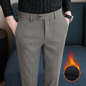 Pantalon en laine pour homme, coupe slim, motif ciel étoilé, automne-hiver, nouveau modèle, style décontracté et professionnel, jambe droite, pour garçons - Product Image 5