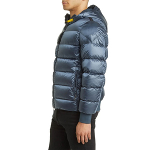 2025 Trend Shiny Crocheted Hooded Puffer Jacket Unisex Black Bubble <b>Coat</b> Stand Collar Casual Patchwork <b>Winter</b> Outerwear - Product Image 3