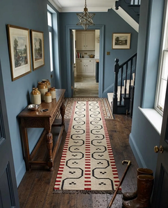 Farmhouse Wool Jute <b>Runner</b> <b>Rug</b> Handwoven Rustic Geometric Tribal Hallway Carpet Boho Entryway Decor Floor <b>Runner</b> for Home - Product Image 5