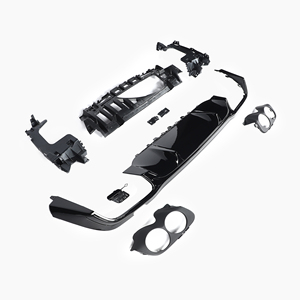 Diffuseur arrière ABS noir à quatre sorties pour Mercedes Benz <span class=keywords><strong>Classe</strong></span> <span class=keywords><strong>E</strong></span> E53 W213 2017 2022 - Product Image 2