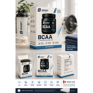 กล่องบรรจุภัณฑ์อาหารเสริม BCAA แบบกำหนดเองสำหรับฟิตเนส รับผลิตแบบ OEM ขั้นต่ำ 1000 ชิ้น - Product Image 1