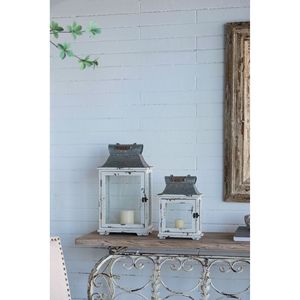 Portacandele in Legno Stile Lanterna Decorativo per Interni ed Esterni, Disponibile in Diverse Misure per Casa, Giardino e Matrimoni - Product Image 2