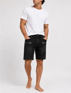 Shorts Bermuda décontractés pour hommes, couleur unie, avec logo sur le devant, poches zippées, taille mi-haute, en coton tissé, séchage rapide, respirant - Product Image 1