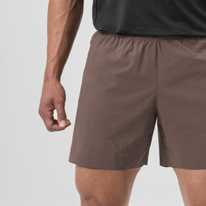 Pantalones Cortos de Secado Rápido para Hombre, Color Gris Claro, Cintura Elástica, Corte Medio, Estilo Casual, Cortos, Color Sólido, Tejido de Poliéster - Product Image 2