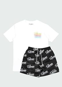 2023 Logo personnalisé deux pièces été hommes Shorts ensembles coton tenue décontracté respirant survêtement t-shirt et ensemble court pour hommes - Product Image 2