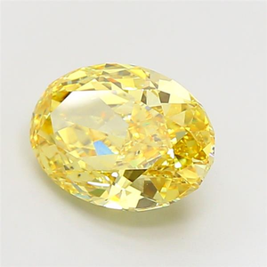 Diamant de laboratoire CVD certifié, taille ovale, jaune intense et vibrant, pierre précieuse lâche, chef-d'œuvre de joaillerie de créateur haut de gamme - Product Image 4