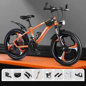 Vélo de montagne pour enfants Orange 26 pouces, cadre en acier, fourche en alliage d'aluminium, suspension avant, frein à disque, 6 vitesses, pour les 12 ans et plus - Product Image 3