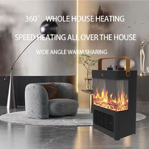 Cheminée électrique 1500W, portable, pour usage intérieur, flamme LED 3D, double protection de sécurité, cheminées électriques - Product Image 4