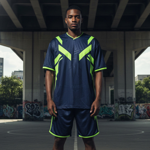 Cheap Custom Sublimated Soccer Uniform Set Bulk Blank Team Football Jersey Breathable Polyester <b>Men</b> Match Training Kit - Product Image 5