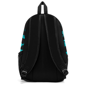 Customizable Black and Teal Geometric Pattern Sports <b>Backpack</b> with Team Name and Number Design for Youth - Product Image 4