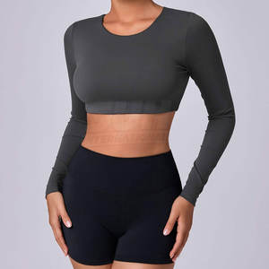 Ropa Deportiva Cómoda, Transpirable y Ligera para Gimnasio, Top de Yoga para Mujer, Ropa Deportiva Activa, Servicio OEM, Precio Bajo, en Stock - Product Image 3