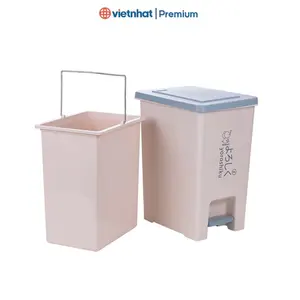 Nouvelle poubelle à pédale Hokori carrée de 20 L en plastique avec système anti-odeur, poubelle extérieure portable, Vietnam - Product Image 1