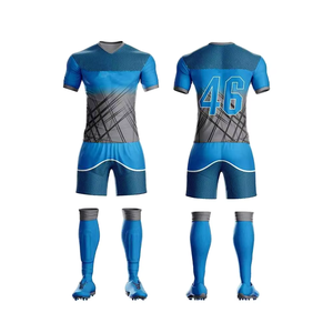 Ensemble de maillot de football personnalisé vert sublimé pour homme, col en V, manches courtes, séchage rapide, entraînement athlétique, match, toutes saisons - Product Image 6