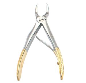 Pinces d'extraction d'extraction de dents dentaires de qualité supérieure pour enfants Instruments chirurgicaux dentaires plaqués or - Product Image 1