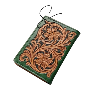 Custom Genuine Leather Passport <b>Holder</b> Handmade Floral Tooled Passport Cover Travel Wallet Cowgirl Fashion Accessory - Product Image 3