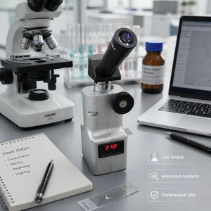 Microscope de précision pour tests de sperme avec chauffage contrôlé par LED |   Équipement de laboratoire pour l'analyse de la motilité du sperme (200x) pour les laboratoires de FIV et d'ICSI - Product Image 2