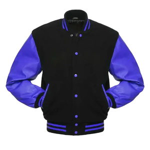 New OEM Custom Chain Chenille Patch Embroidery Vintage Baseball Letterman Varsity <b>Jacket</b> with Patchwork Cartoon Design for Men - Product Image 3