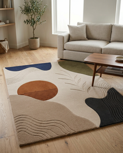 Carpet for Living Room Handmade Abstract Hand Tufted Wool Area Rug Modern Sculpted Custom Designer Carpet Bedroom Hotel - Product Image 1