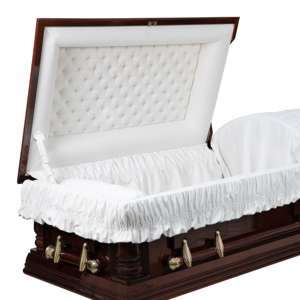 SERENITY Ataúdes de entierro de madera maciza de estilo americano del fabricante vietnamita OEM/ODM Ataúd para adultos Precio de fábrica Suministros funerarios - Product Image 3