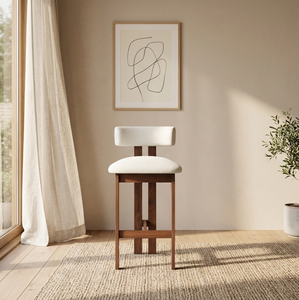 Taburete de Bar Moderno Minimalista Escandinavo de Madera de Teca Sólida Arden, de Primera Calidad, para Hogar, Bar, Exterior y Uso en Hoteles - Product Image 5