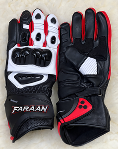Guantes de Motociclismo Deportivos de Alta Resistencia, Protección Completa para las Manos en Cuero, Palma Reforzada con Armadura en los Nudillos, Equipo de Carreras de Motocicleta OEM - Product Image 5