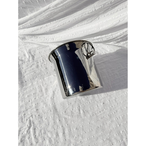 Modern Shiny Polish Antique Gold Finish Round Simple Design Metal <b>Ice</b> Bucket with Deer Handles Glam Beverage <b>Cooler</b> Supply - Product Image 2