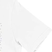 T-shirt Femme Sigma Gamma Rho Bling Burst Blanc à Manches Courtes avec Strass Scintillants – Haut Décontracté Tendance Personnalisé