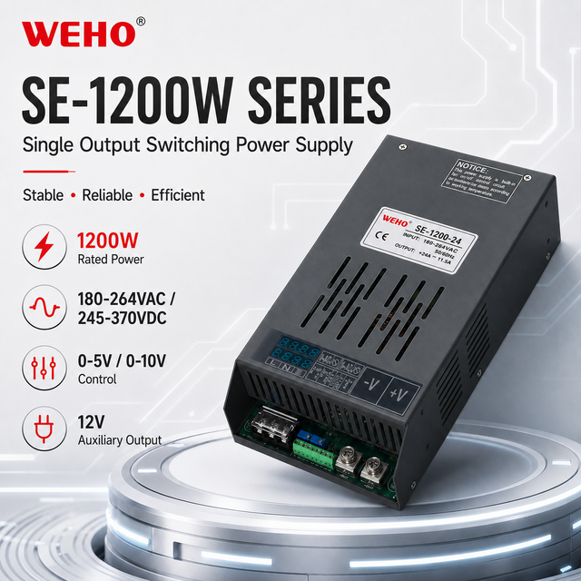 Adjustable Voltage Current High Quality SE-1200 1200W 12V 24V 36V 48V 72V 96V 110V 150V 220V Ac to Dc Switching Power Supply