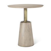 Table console moderne en bois de manguier massif, écologique, avec base en métal doré mat pour salon, hôtel, chambre à coucher