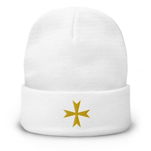 Bonnet de l'Ordre de Malte - Chapeau d'hiver chaud avec broderie dorée de qualité supérieure - Product Image 6