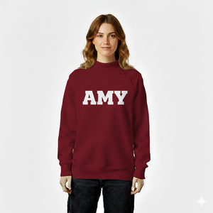 Sudadera Rosa de Cuello Redondo para Mujer, Manga Larga, Estampado de Letras, Transpirable, de Algodón Tejido, para Otoño - Product Image 2