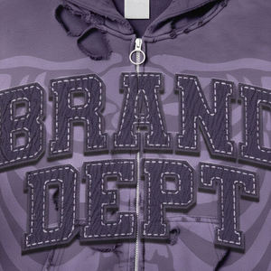 Sweat-shirt à capuche tricoté pour homme avec imprimé squelette et manches ornées de strass, éco-responsable, coupe oversize, streetwear d'hiver - Product Image 2