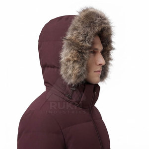 Trendy Men Waterproof Lightweight <b>Bench</b> <b>Coat</b> Hooded Winter Padded Full Front Zipper Warm Outdoor Long Custom Wholesale Clothing - Product Image 5
