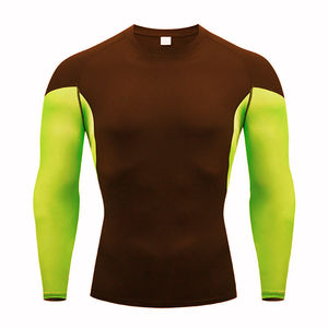 Camisetas Unisex de Manga Larga Antibacterianas con Costuras en Contraste, Transpirables, que Absorben la Humedad, Compresivas, para Gimnasio, MMA, Anti-UV - Product Image 5