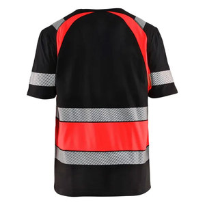 เสื้อยืดผ้าฝ้ายโพลีเอสเตอร์สะท้อนแสง Hi Vis สำหรับผู้ชาย เสื้อผ้าทำงานเพื่อความปลอดภัยมองเห็นได้ชัด เสื้อยูนิฟอร์มก่อสร้าง เสื้อยืดนิรภัยบนท้องถนน - Product Image 2