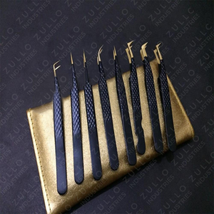 Wholesale Stainless Steel Classic Eyelash Tweezers Custom Logo Private Label Volume Isolation Lash Extension <b>Tool</b> Kit - Product Image 5