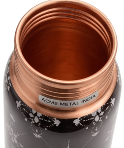 Botella de Cobre de Diseño Premium con Patrón Oriental, Impresión Personalizada Única, Ideal para Regalos Personalizados, Viajes, Hogar, Gimnasio, Senderismo - Product Image 2