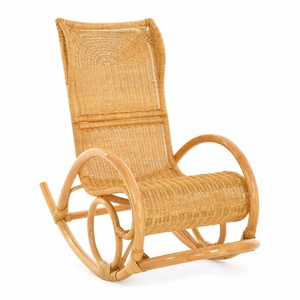 Rattan rocking chairs best quality natural cane rocker cheap cost recliner chair with ottoman - Product Image 1